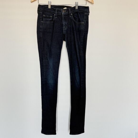 Rag & Bone Jeans Womens 26 Blue Olive Harrow Skinny Stretch Made USA Denim Pants - Picture 1 of 13